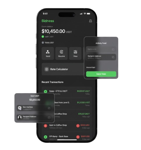 Bidness mobile app preview